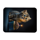 Niedlich Kitten wünscht Geburtstag viel Glück Magnet (Horizontal)