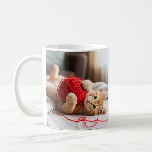 Niedlich Kitten Yarn Kaffeetasse (Links)