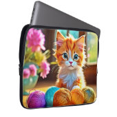 Niedlich Kitten Yarn Laptopschutzhülle (Vorne Rechts)