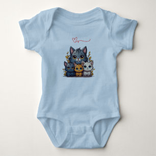 Niedlich Kittens Baby Bodysuit: Strampler