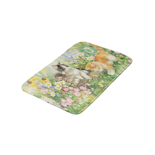 Niedlich Kittens Bath Mat Badematte (Schrägansicht)