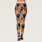 Niedlich Kittens Feline Cat Pattern Leggings (Rückseite)