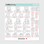 Niedlich Kittens Individuelle Name Labels | Schule (Blatt)