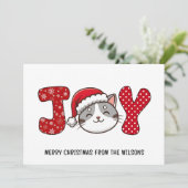 Niedlich Kittie Cat "JOY" Custom Mercury Christmas (Stehend Vorderseite)