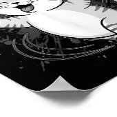 Niedlich Kitty Badminton Player Shuttle Poster (Ecke)