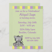 Niedlich Kitty Birthday Einladung (Vorne/Hinten)