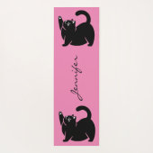 Niedlich Kitty Black Cat Yoga Mat Yogamatte (Rückseite)
