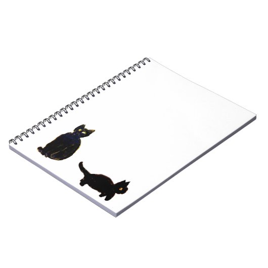 Niedlich Kitty Black Cats Notizblock (Linke Seite)