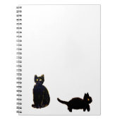 Niedlich Kitty Black Cats Notizblock (Vorderseite)