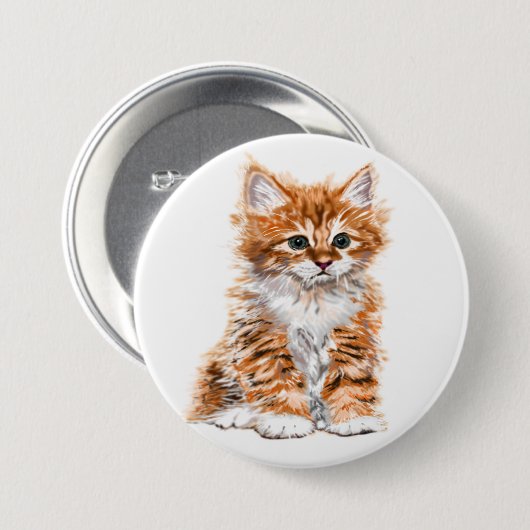 Niedlich Kitty Button (Vorne & Hinten)