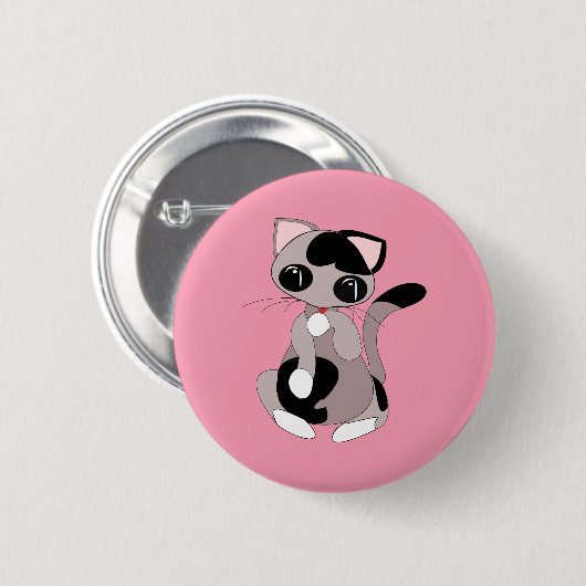 Niedlich Kitty Button (Vorne & Hinten)