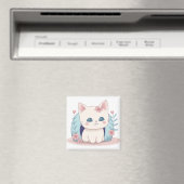 Niedlich Kitty Cartoon Kawaii Chibi Magnet (In Situ (Geschirrspüler))