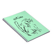 Niedlich Kitty Cartoon Pink Spiral Notizblock (Rechte Seite)