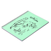 Niedlich Kitty Cartoon Pink Spiral Notizblock (Linke Seite)