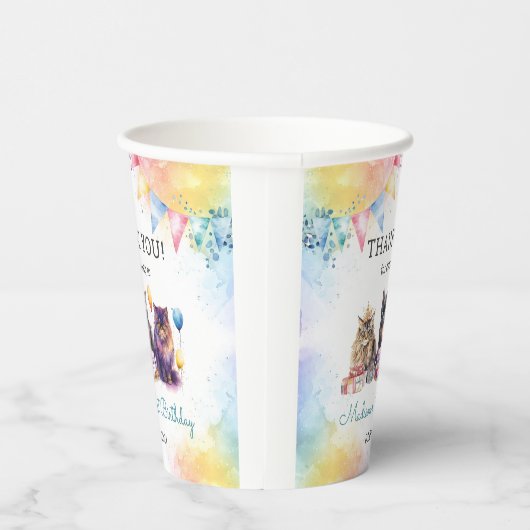 Niedlich Kitty Cat 1. Geburtstag Pappbecher (Rechts)