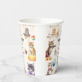 Niedlich Kitty Cat 1. Geburtstag Pappbecher (Links)