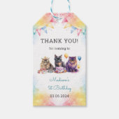 Niedlich Kitty Cat 1. GeburtstagsParty Geschenkanhänger (Vorderseite)