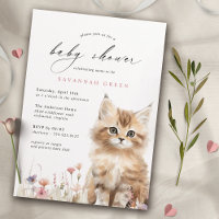 Niedlich Kitty Cat | Airy Floral Spring Baby Dusch