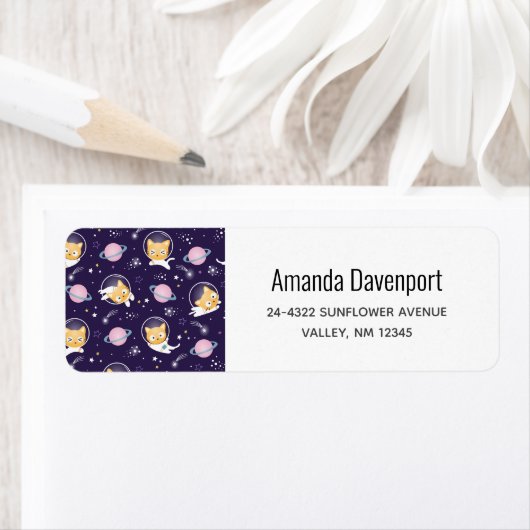 Niedlich Kitty Cat Astronauten Muster (Insitu)