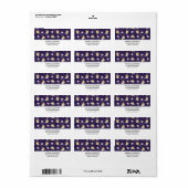 Niedlich Kitty Cat Astronauten Muster Adressaufkleber (Vorne)