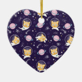 Niedlich Kitty Cat Astronauten Muster Keramik Ornament (Vorne)