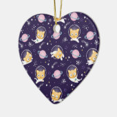 Niedlich Kitty Cat Astronauten Muster Keramik Ornament (Links)