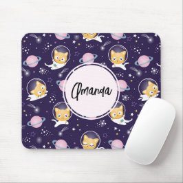Niedlich Kitty Cat Astronauten Muster Mousepad