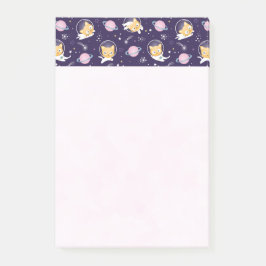 Niedlich Kitty Cat Astronauten Muster Post-it Klebezettel