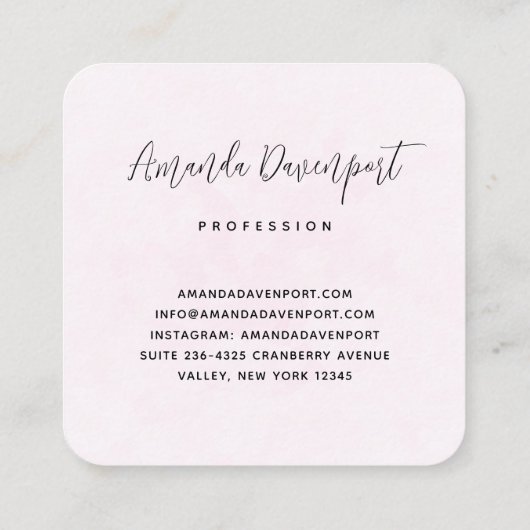 Niedlich Kitty Cat Astronauten Muster Quadratische Visitenkarte (Rückseite)