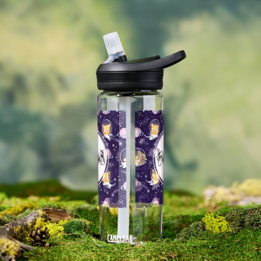 Niedlich Kitty Cat Astronauten Muster Trinkflasche (Außenbereich)