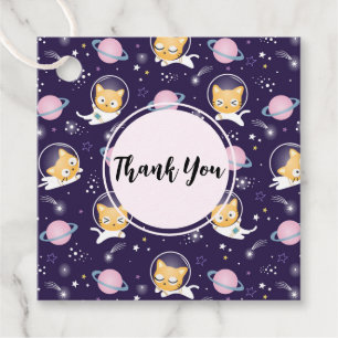Niedlich Kitty Cat Astronauten Muster Vielen Dank Geschenkanhänger