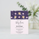 Niedlich Kitty Cat Astronauts Pattern Kinderdusche Postkarte (Stehend Vorderseite)