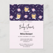 Niedlich Kitty Cat Astronauts Pattern Kinderdusche Postkarte (Vorderseite)