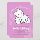 Niedlich Kitty Cat Baby Dusche Einladung (Vorne/Hinten)