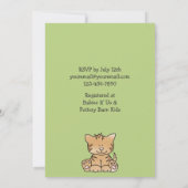 Niedlich Kitty Cat Baby Dusche Einladung (Rückseite)