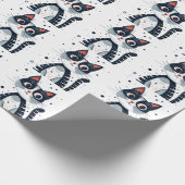 Niedlich Kitty Cat Baby Dusche Geschenkpapier (Ecke)