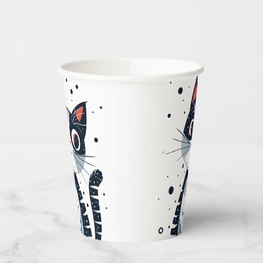 Niedlich Kitty Cat Baby Dusche Pappbecher (Links)