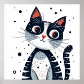 Niedlich Kitty Cat Baby Dusche Poster (Vorne)