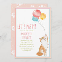 Niedlich Kitty Cat Balloons | Fun Pink Girls Gebur