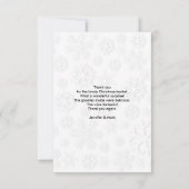 Niedlich Kitty Cat Bitte eine rote Weihnachtsmannm Dankeskarte (Rückseite)