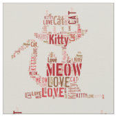 Niedlich Kitty Cat Designer-Stoffe - Baumwolle und Stoff (Nahaufnahme)