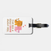 Niedlich Kitty Cat Feline Liebe Confession Pun Spa Gepäckanhänger (Rückseite horizontal)