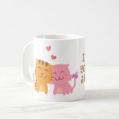 Niedlich Kitty Cat Feline Liebe Confession Pun Spa Kaffeetasse (Vorderseite Links)