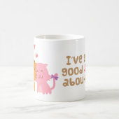 Niedlich Kitty Cat Feline Liebe Confession Pun Spa Kaffeetasse (Mittel)