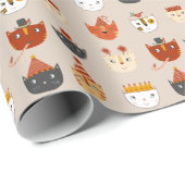 Niedlich Kitty Cat Geschenkpapier (Rolleneckpunkt)