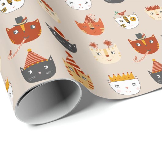 Niedlich Kitty Cat Geschenkpapier (Rolleneckpunkt)