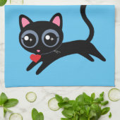 Niedlich Kitty Cat Herzdieb Geschenk für Freundin Geschirrtuch (Gefaltet)