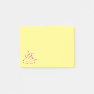 Niedlich Kitty Cat Illustration Post-it Klebezettel