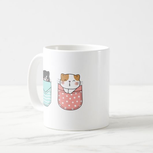 Niedlich Kitty Cat Kaffeetasse (Vorderseite Links)