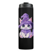 Niedlich Kitty Cat Kitten in Hexenhühnergrillen Ha Thermosbecher (Vorderseite)